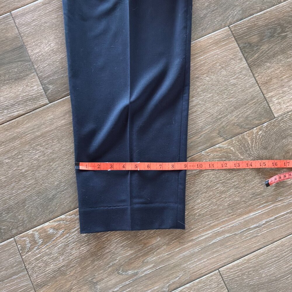 Talbots women's wool pleat front straight leg black dress pants size 10 Petite - Picture 4 of 8